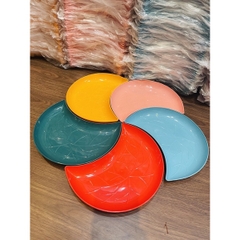 Sét 5 Đĩa Nhựa Hình Bán Nguyệt🍀FREESHIP🍀Bộ 5 Đĩa Nhựa Decor Hình Cánh Hoa Siêu Đẹp