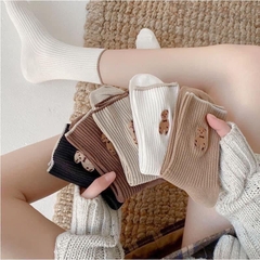 Set 6 Đôi Tất Gấu Dành Cho Bạn Gái Co Dãn Tốt Phong Cách Retro