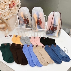 Tất cổ ngắn nữ sét 10 đôi gấu phong cách Hàn Quốc, vớ nữ chất liệu cotton thoáng mát
