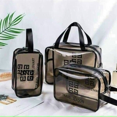 [Set 3 Túi] Túi Đựng Mỹ Phẩm Trong Suốt Chống Thấm Nước Đa Dạng Kích Thước Đi Biển Đi Bơi Tiện Lợi Du Lịch Cho Cả Nhà