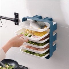 Kệ 6 Dĩa Nhựa Đựng Thức Ăn
