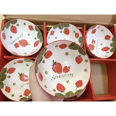 Set 6 Chén Hình Dâu Tây Sang Trọng Thích Hợp Làm Quà Tặng