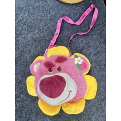 Túi Đeo Chéo Hình Gấu Dâu Hồng Siêu Dễ Thương Túi Gấu Lotso Bằng Thú Nhồi Bông