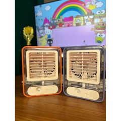 Quạt Tích Điện Phun Sương Mini Có 3 Chế Độ Gió Siêu Mạnh Có Đèn Điều Chỉnh Được hướng Gió Hottrend
