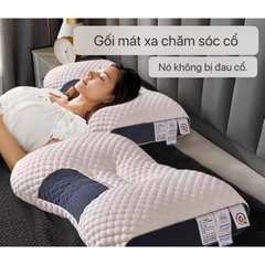 Gối Spa Dệt Kim Cao Cấp Chuyên Massage Vai Gáy Giảm Tình Trạng Đau Cổ, Thoái Hoá Cổ, Bảo Vệ Đốt Sống Cổ Giúp Ngủ Ngon