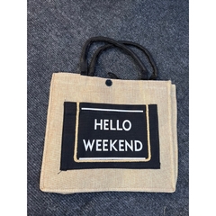 Túi cói hello weekend
