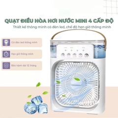 Quạt Điều Hoà Phun Sương Có Chế Độ Hẹn Giờ Có Đèn Led 7 Màu Không gây Tiếng Ồn
