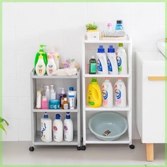 Kệ Hẹp Di Động 4 Tầng Đa Năng Có Bánh Xe Có Bánh Xe Siêu Tiện Lợi Đựng Gia Vị, Sữa Tắm Xà Phòng
