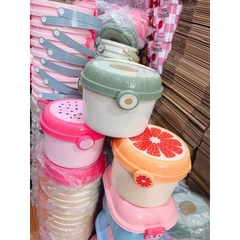 Combo 10 Gói Khăn Ướt Tặng Kèm 1 Thùng Nhựa Trái Cây Siêu Dễ Thương Khăn Giấy Ướt Kèm Xô Nhựa