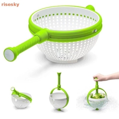 Rổ Xoay Rau Ráo Nước, Rổ Xoay Rau Củ Quả Trái Cây Khô Ráo Nước