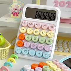 Máy Tính Cầm Tay Nút Tròn Tone Màu Pastel Cực Xinh Thích Hợp Dùng Decor