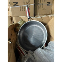 Chảo Tổ Ong Đáy Bằng Inox 304 Dùng Được Trên Tất Cả Các Loại Bếp Dùng Đễ Chiên Xào Rang Cơm