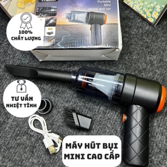 Máy Hút Bụi Cầm Mini Cao Cấp Công Suất Mạnh 2 trong 1 Hút Bụi Oto Sạc Pin 120W