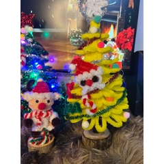[Full phụ kiện ] Set Nguyên Liệu Làm Cây Thông Noel Bằng Kẽm Nhung Tặng Kèm Đèn Led