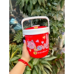Bình Đá Mini Giữ Nhiệt 1L Nhỏ Gọn Nhựa 2 Lớp Giữ Đá Siêu Lâu