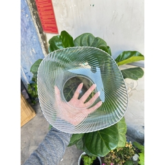 Bát Hoa Quả Vuông Viền Bạc Đĩa Đựng Trái Cây Hoa Quả Đựng Cốc Ly Chén