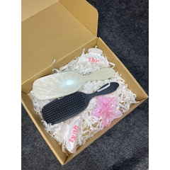 Lược Vân Đá Đính Tên Theo Yêu Cầu Tặng Kèm Nơ, Lược Chống Rối Custom Tên Dành Cho Bạn Gái