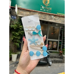 Set 5 Kẹp Sò Sao Biển Phong Cách Đại Dương Tươi Trẻ Sang Trọng Dành Cho Mọi Lứa Tuổi