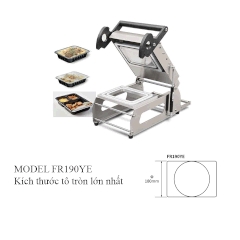 FR190YE  Máy dán miệng khay nhựa thực phẩm (tô ,khay nhựa tròn)