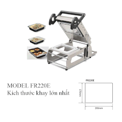 Máy dán miệng khay nhựa thực phẩm FR220E