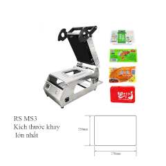 Máy dán miệng khay nhựa RS MS3  (loại free size)