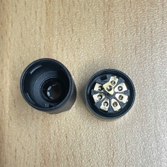 Jack Connector M12 A-Coded 8 Pin Female Gold Plated Screw Contacts Terminal Straight For Industrial Sensor Cable M12 Connector Circular