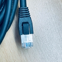 Cáp C03-GE-RJ45-RJ45-FC-5M Cable GigE Camera Ethernet Cat5e RJ45 to RJ45 Horizontal Locking Screw Black For Basler Daheng Point Grey Blackfly Length 5m