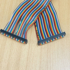 Cáp Bẹ Nhiều Màu IDC 50 Pin Female to Female 2.54mm Pitch Wire Flat Rainbow Ribbon Cable Pitch 1.27mm Dài 0.5M For PCB HMI Panel CMC CNC PLC SCSI Drive Extension Cable Connector Type A