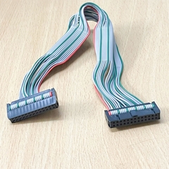 Cáp Bẹ Nhiều Màu 26 Pin 2.54mm Pitch 2x13P 26 Wire IDC Flat Rainbow Ribbon Cable Dài 25Cm