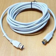 Cáp Kết Nối Máy Scanner USB 3.0 Type A to B Male SuperSpeed Tốc Độ Cao USB 3.0 Cable E119932 AWM 20276 80C 30V VW-1 80°C  White Length 5M