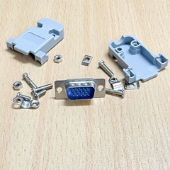 Bộ Rắc Hàn Cổng VGA DB15 Pin Male Solder Type Connector Socket 3 Row For PLC/CNC/Desk Robot