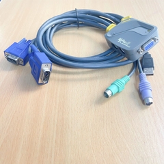 Bộ Chuyển Mạch KVM Console MyPico 2 KMP2UC Rextron Micro 2 Port PS/2 KVM with PS/2-USB Lead Bundle Freepost