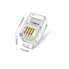 Đầu Bấm RJ9 4P4C Modular Plug Connector Cable Dùng Cho Tín Hiệu Ống Nghe Của Điện Thoại BànHandset Plug Gold Plated 100pcs/Lot