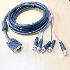 Cáp Chuyển Đổi Tín Hiệu HD15 VGA to 5 BNC Cable Convert RGBHV Big Screen Video Cord Dài 3M Video Graphics Array Male to BNC Video Line 1080P HD Cable