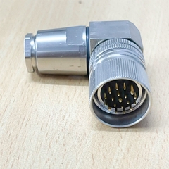 Đầu Rắc Original HUMMEL Connector M23 19 Pin M23 19 Pin Male Connectors Solder Type for Cable Shield 90 Degree