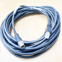 Cáp XC-M12EN-M8SR-10M-R M12 X-Coded Ethernet Network Connector to RJ45 GigE Vision Dài 10M IS ROBOT LINE-STP E5 4PRX24AWG E11405 AWM 20276 80C 30V VW-1 AWM For Datalogic Matrix 220 Barcode Scanner
