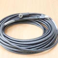 Cáp XC-M12EN-M8SR-10M-R 6H 20221230-A Dài 10M Cable M12 X-Coded 8 Pin Male 90 Degree to RJ45 GigE Vision CAT6 High Flex Ethernet Cable TAIYO E67648-WH 4P X 26AWG For Machine Vision Cognex DataMan 150/260 Series