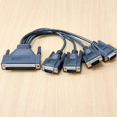 Cáp chuyển đổi DB37 Male Dsub to 4Port DB9 Male D-sub Uart Cable Adapter Dài 0.3M For C104H,C104H/P,CI-134,CI-134I,CI-134IS,CP-114,CP-114I,CP-114IS
