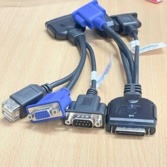 Cáp Original HP 409496-001 416003-001 SPS-CA,SUV KVM Server USB VGA Serial DB9 RS232 Cable I/O Diagnostic