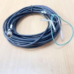 Cáp Hirose HR10A-7P-4P(73) 4 Pin Male Power Cable Connector Dài 10M to 2 Core Open End + PE For Industrial Camera