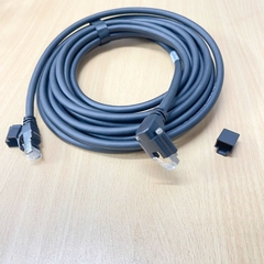 Cáp Camera Công Nghiệp Vuông Góc 90 Độ Dài Siêu Chịu Gập Mềm Dẻo Dài 5M CB-8P8C-8P8C-005 Cat6 26AWG/4P MOVEABLE CABLE Industrial Camera Gigabit Ethernet Cable Assemblies With Screw Locking 90 Degree Length 5M