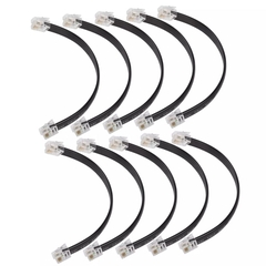 Dây Cáp RJ12 6P6C 6 Pin Straight Wired Cable 6P6C Male to Male Flat Telephone Cord,Polycom Microphone