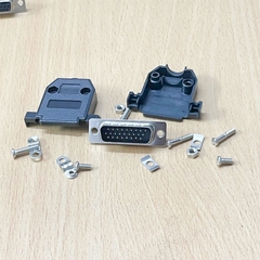 Đầu Hàn Com DB26 Đực Vỏ Ốp Nhựa D-Sub DB26 Pin Male 3 Row For CNC PLC Industrial Electronics