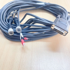 Cáp 5M Cable DVI-I Male to 2 Port Hirose 12 Pin Female HR10A-10P-12S(73) Video Splitter Cable Hirakawa + 1 Port Cosse Solderless Crimped For CCD Machine Vision Camera