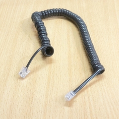 Dây Cáp Xoắn Cho Ống Tai Nghe Điện Thoại Bàn RJ9 to RJ9 Black Length 2M