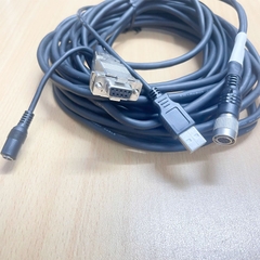Cáp M12 12 Pin Hirose HR10A-10P-12S Female & USB2.0 to RS23 DB9 Female Cable Dài 10M For Microscope Camera Controller Box and Industrial Digital Camera
