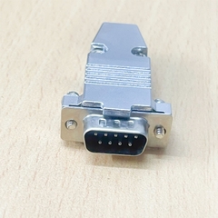 Đầu Jack Hàn RS232 DB9 Male Metal Shielded Connector Gold Plated Shell Kit 9 Pin Serial Port For PLC/HMI/ Servo Driver Encoder