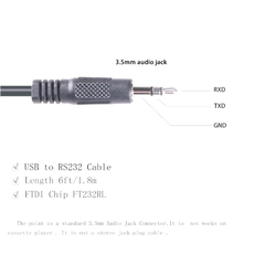 Cáp Chuyển Đổi RS232 DB9 Female to 3.5mm Serial Cable Dài 1.5M