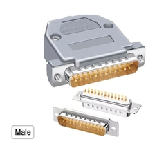 Bộ Combo Đầu Hàn Com LPT 1284 Parallel 25 Chân Âm Dương Mạ Đồng Và Vỏ Ốp DB25 Female Solder Connector Kit Plastic