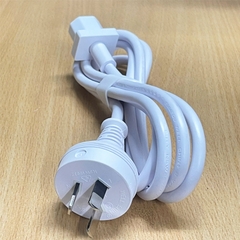Dây Nguồn 3 Chân Chéo Tam Giác WELL SHIN WS-015 WS-002-15 Australia & China AC Power Cord GB2099 to C13 10A 250V 3Gx0.75mm² White Dài 1.8M